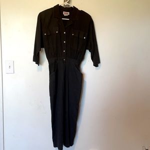 Vintage black shirt dress